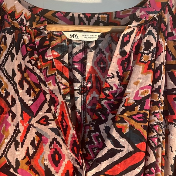 Zara•Angie Button Down Belted Cotton Dress - Picture 4 of 11